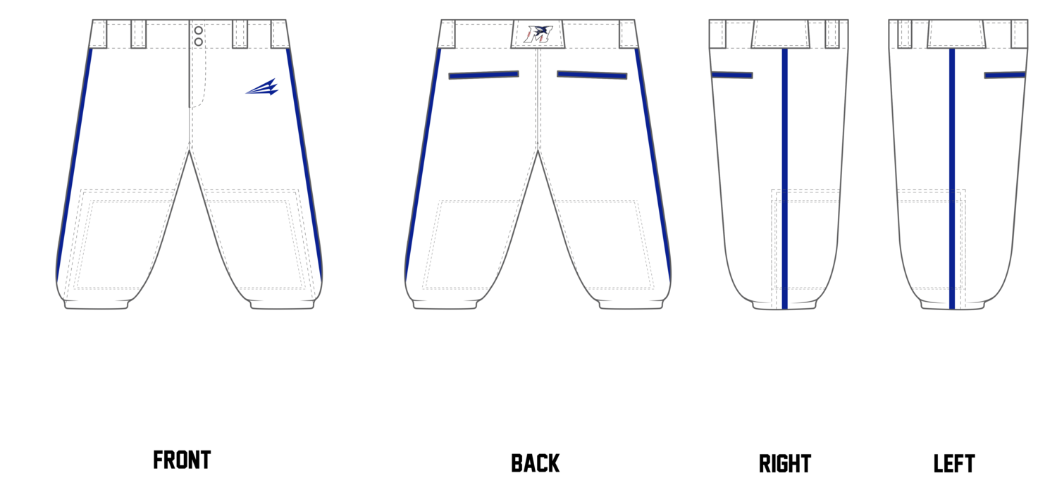 Morehead City Makos Custom Knicker Baseball Pants #BP9A
