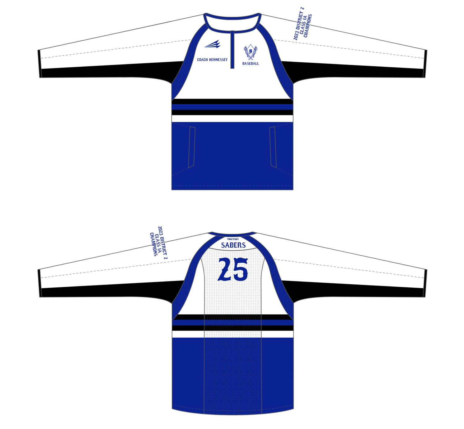 Sabers Varsity Custom Longsleeve Cage Jacket #LCC1