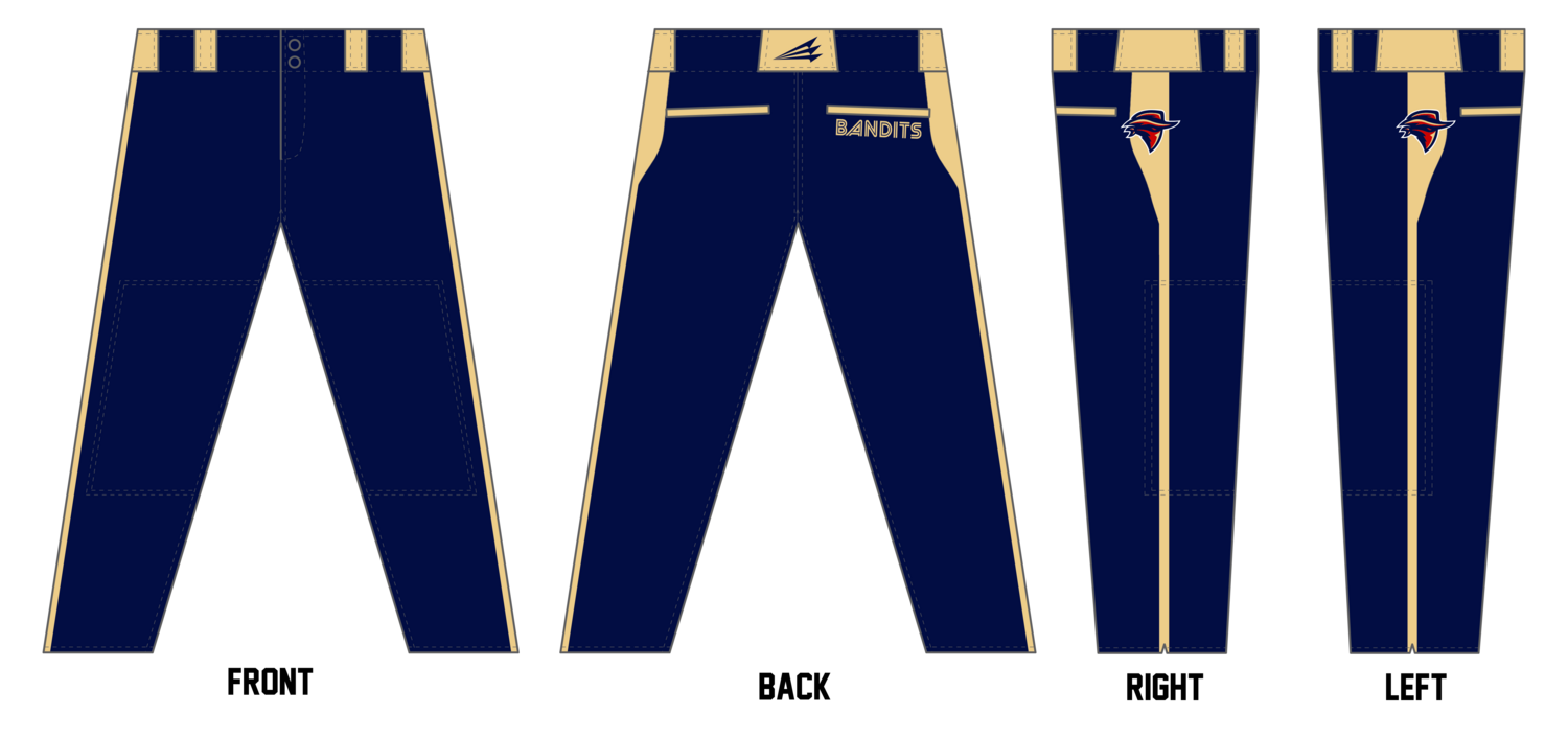 Boise Bandits Custom Athletic Cut Baseball Pants #BP8B
