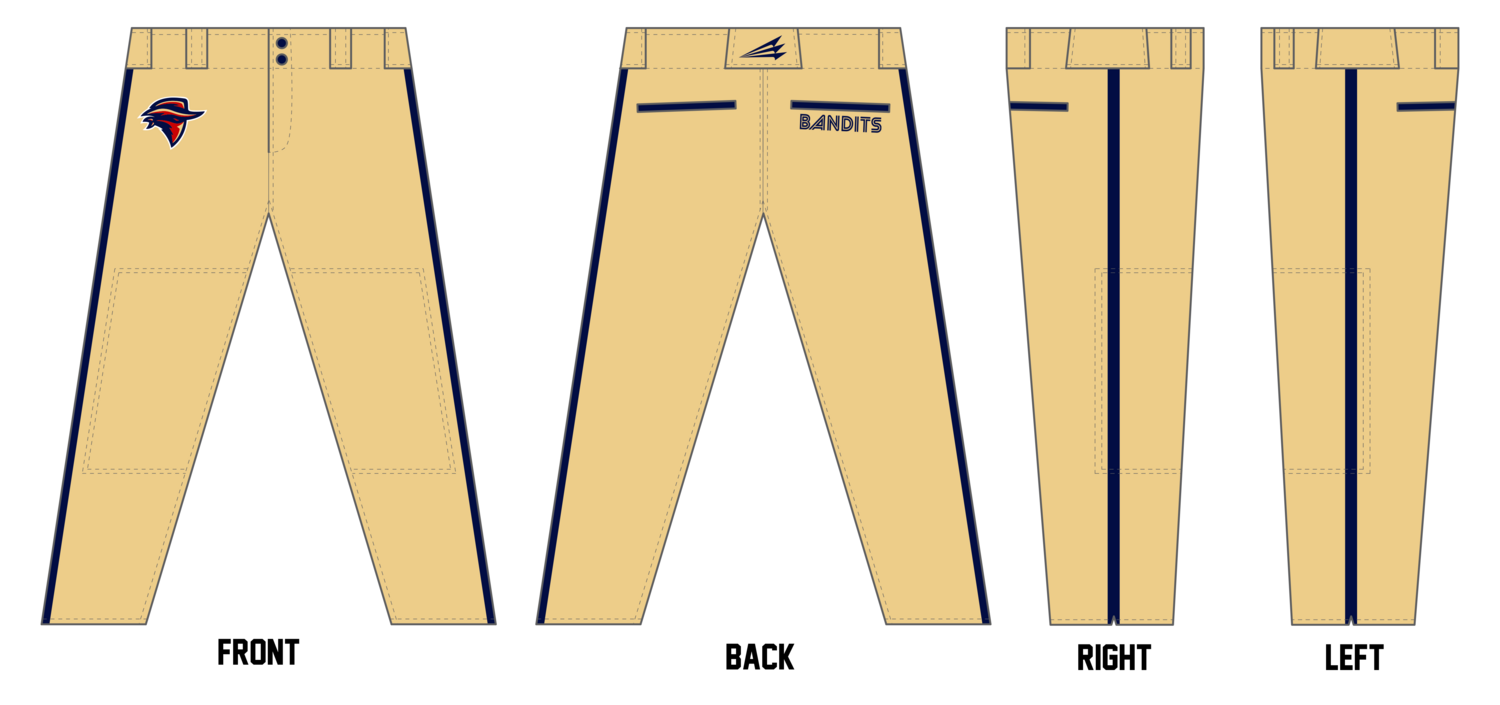 Boise Bandits Custom Athletic Cut Baseball Pants #BP9