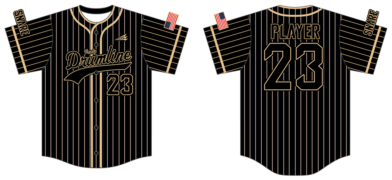 Vanderbilt Spirit of Gold Drumline Custom Hexaflex Baseball Jersey #J2B