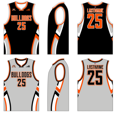 Bulldogs (Schnedler) Custom Hexaflex Basketball Jersey #J4D and #J4E