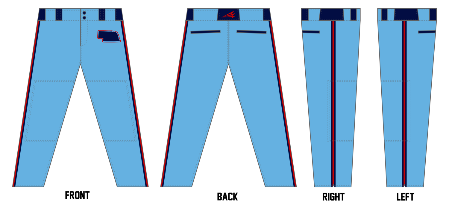 Nebraska Prime Custom Long Relaxed Baseball Pant #BP1DL