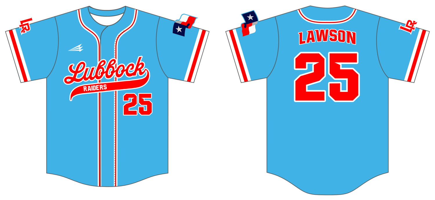 Lubbock Raiders Custom NanoDri Baseball Jersey #J52c