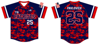 716 Patriots Custom NanoDri Baseball Jersey #J3