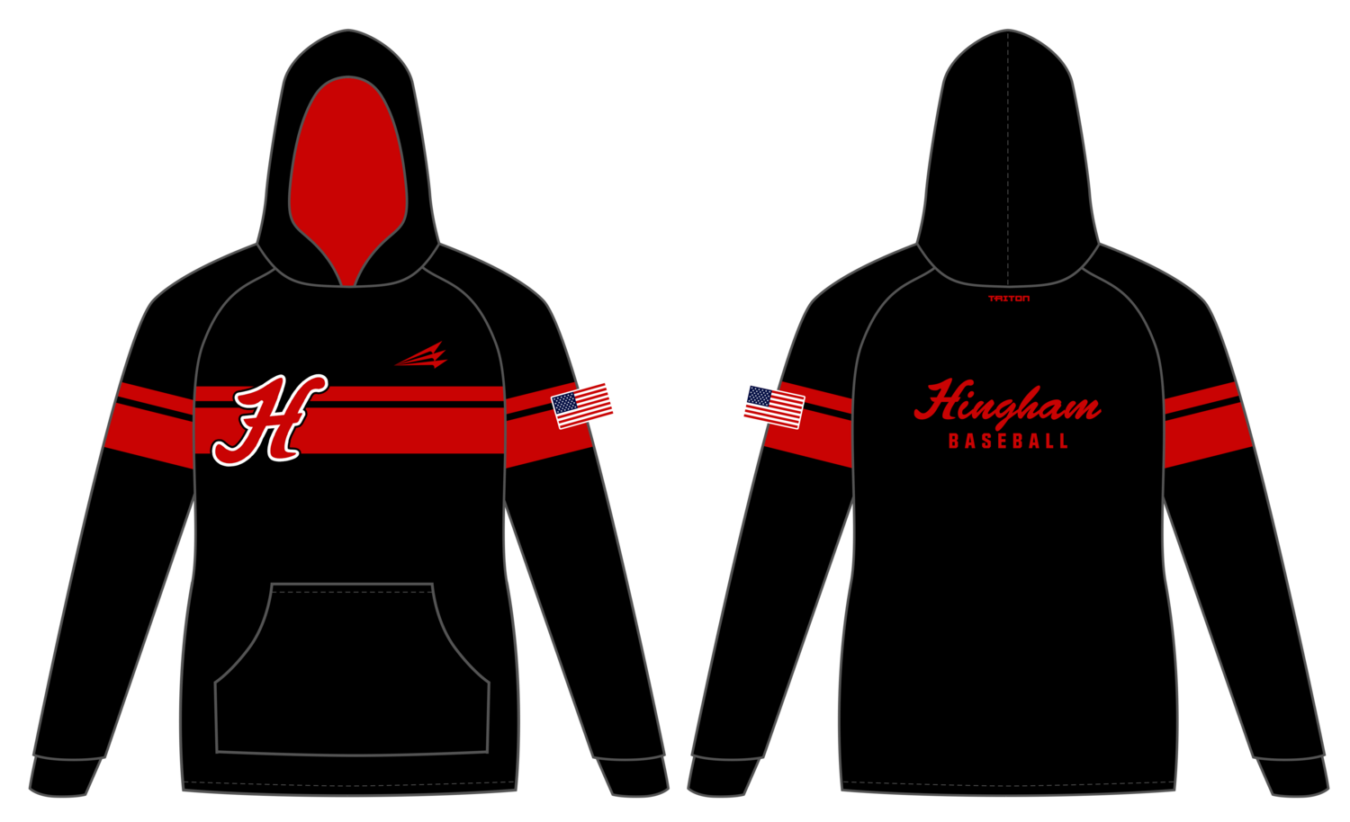 Hingham Baseball Custom Vulcan Hoodie #VH8