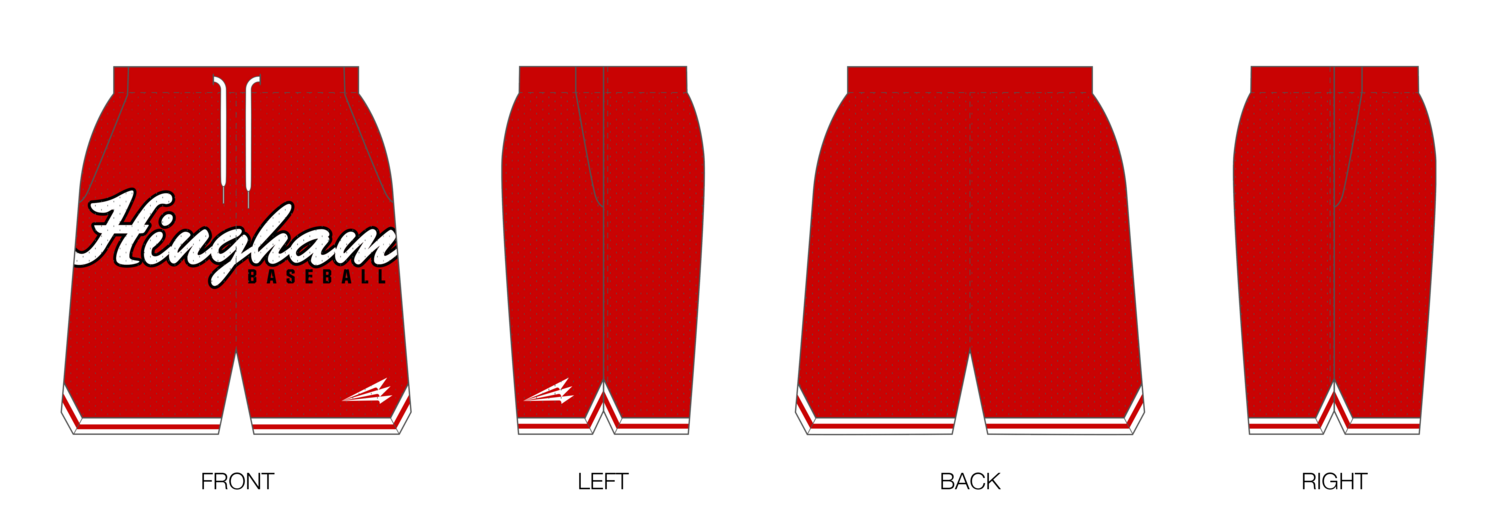 Hingham Baseball Custom Retro Mesh Shorts #MS2