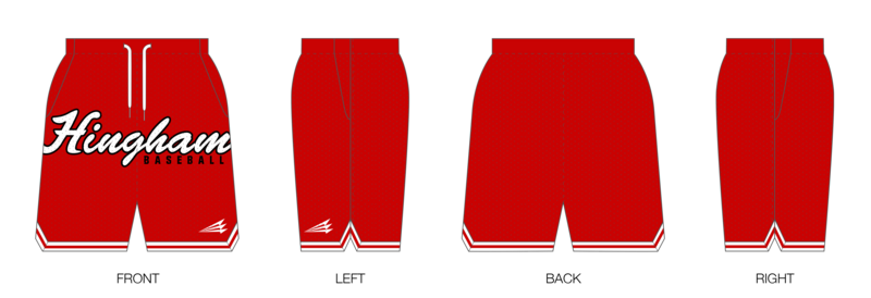 Hingham Baseball Custom Retro Mesh Shorts #MS2