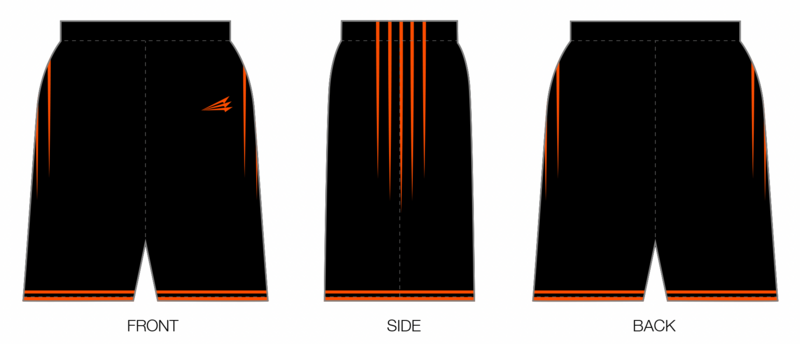 Dover Tigers Custom HexaFlex Mid Basketball Shorts #BS1D