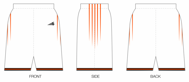 Dover Tigers Custom HexaFlex Mid Basketball Shorts #BS1C