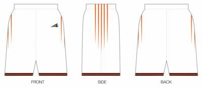 Dover Tigers Custom HexaFlex Mid Basketball Shorts #BS1C