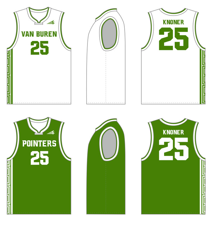 Van Buren Pointers Custom HexaFlex Reversible Basketball Jersey #J5, J5B
