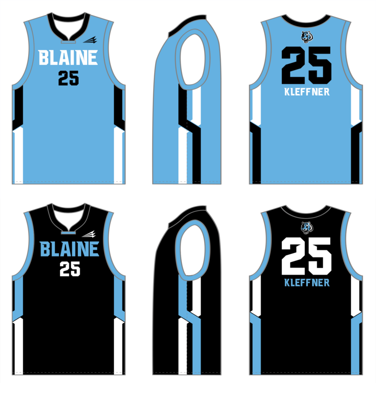Blaine Youth Basketball Custom HexaFlex Basketball Jersey #J1C, J1D