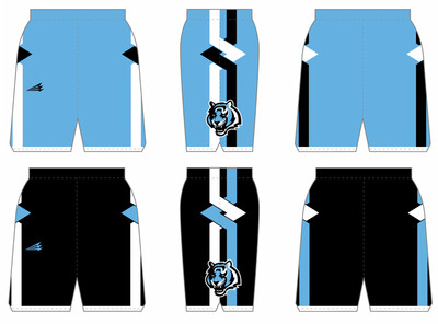 Blaine Youth Basketball Custom HexaFlex Crossover Reversible Basketball Shorts #BS1C, BS1D