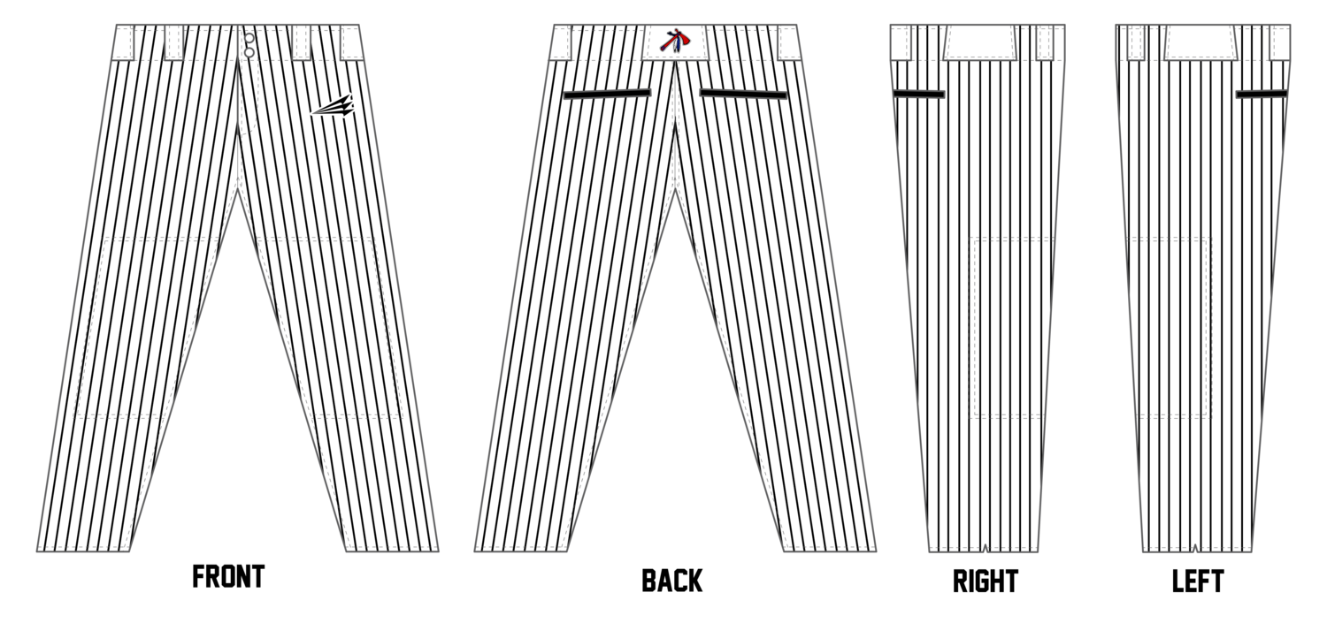 Kansas Blackhawks Custom ProFit Baseball Pant #BP1b