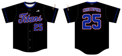 Lane County Titans Custom NanoDri Baseball Jersey #J3b