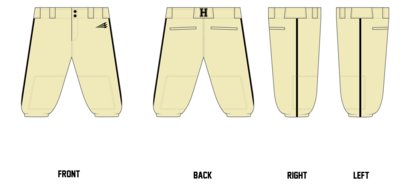 Hendersonville Rangers Custom Knicker Baseball Pant #BP1BK