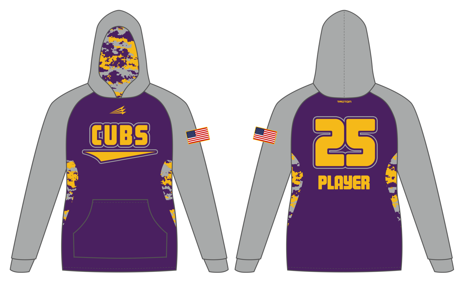 Cubs Baseball Custom Vulcan Hoodie #VH1D