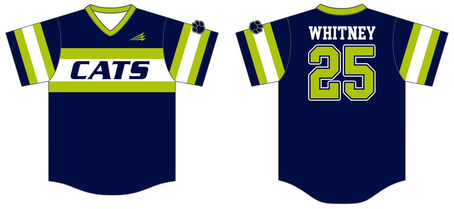 Bobcats (Whitney) Custom NanoDri Baseball Jersey #J9