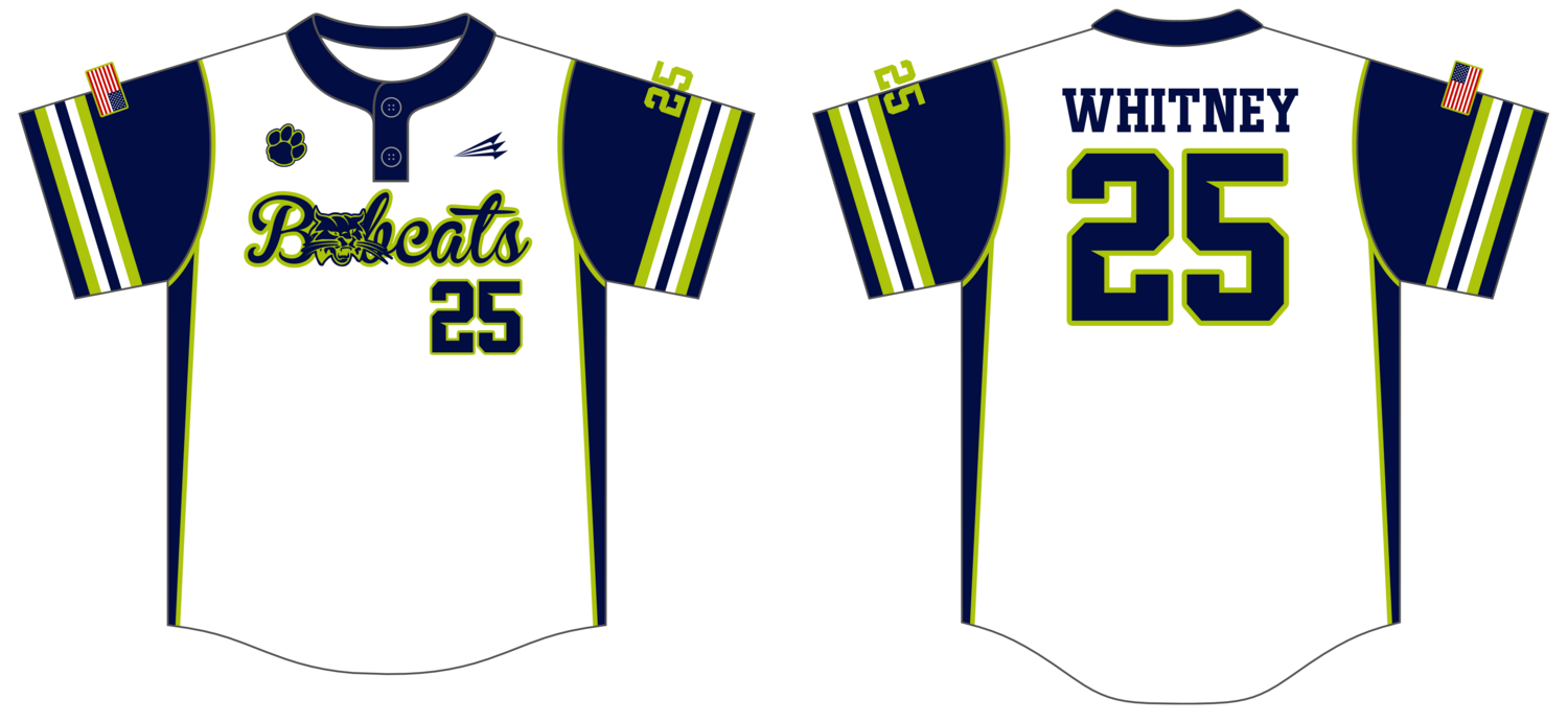 Bobcats (Whitney) Custom NanoDri Baseball Jersey #J5C
