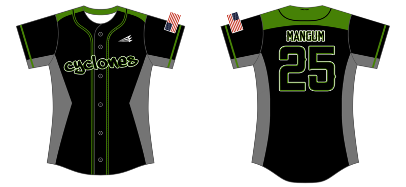 Cyclones - Stoddart Custom NanoDri Softball Jersey #J8a