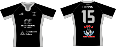 Austin Blacks Rugby Custom QuadFlex Jersey #J1f