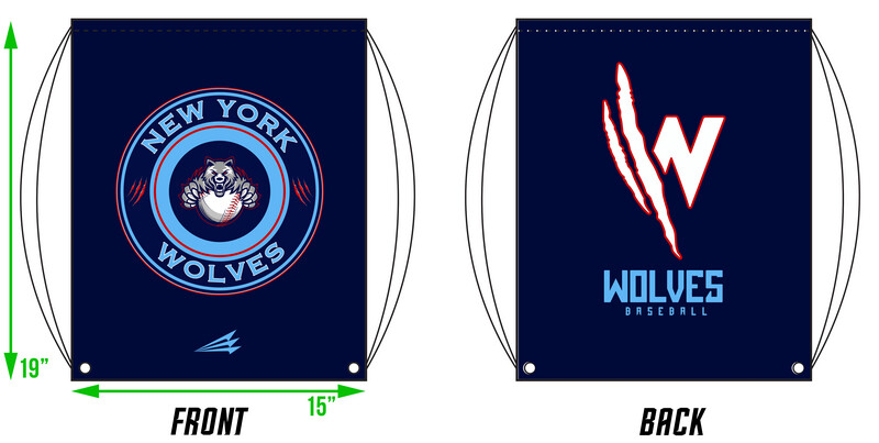 NY Wolves Custom Drawstring Bag #DB1B