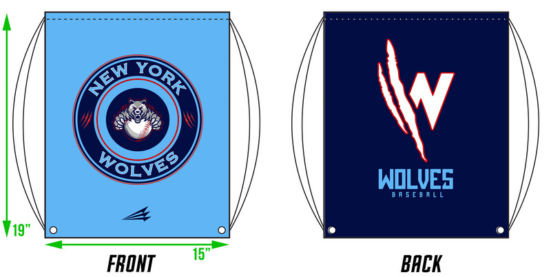 NY Wolves Custom Drawstring Bag #DB3