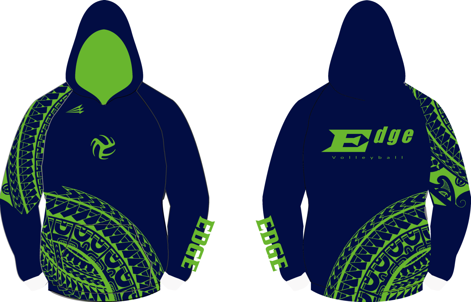 Edge Volleyball Virginia Custom Vulcan Hoodie #VH4