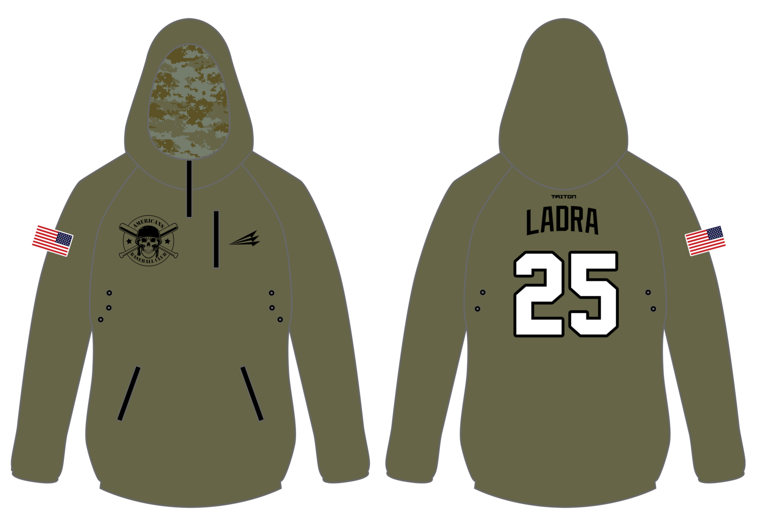 Americans Baseball Club Custom Gladiator Hoodie #GH3