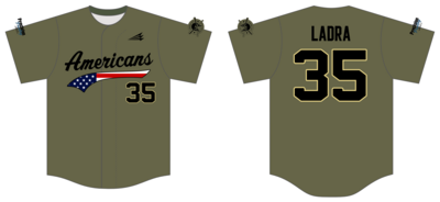 Americans Baseball Club Custom NanoDri Baseball Jersey #J2c