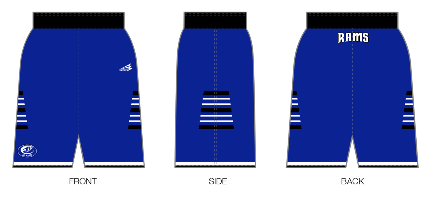 Rams Basketball Custom HexaFlex Short Length Shorts #BS4A