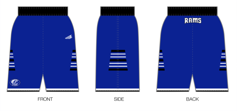 Rams Basketball Custom HexaFlex Short Length Shorts #BS4A
