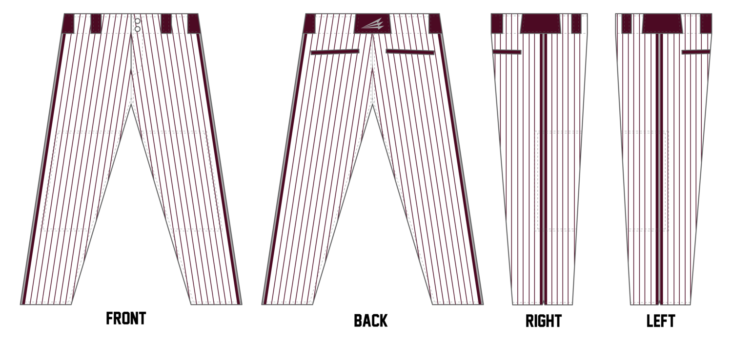 Brunswick Academy Vikings Custom Athletic Cut Baseball Pants #BP1