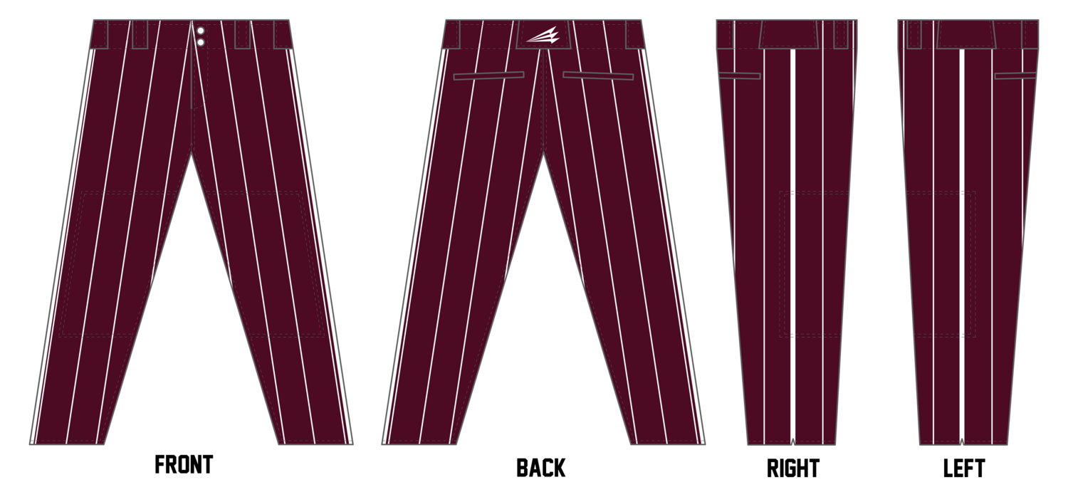 Brunswick Academy Vikings Custom Athletic Cut Baseball Pants #BP3