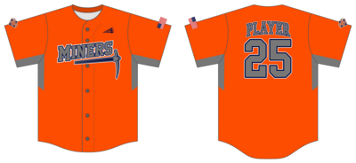 Breese Miners Custom NanoDri Baseball Jersey #J3D (FAUX BUTTON)