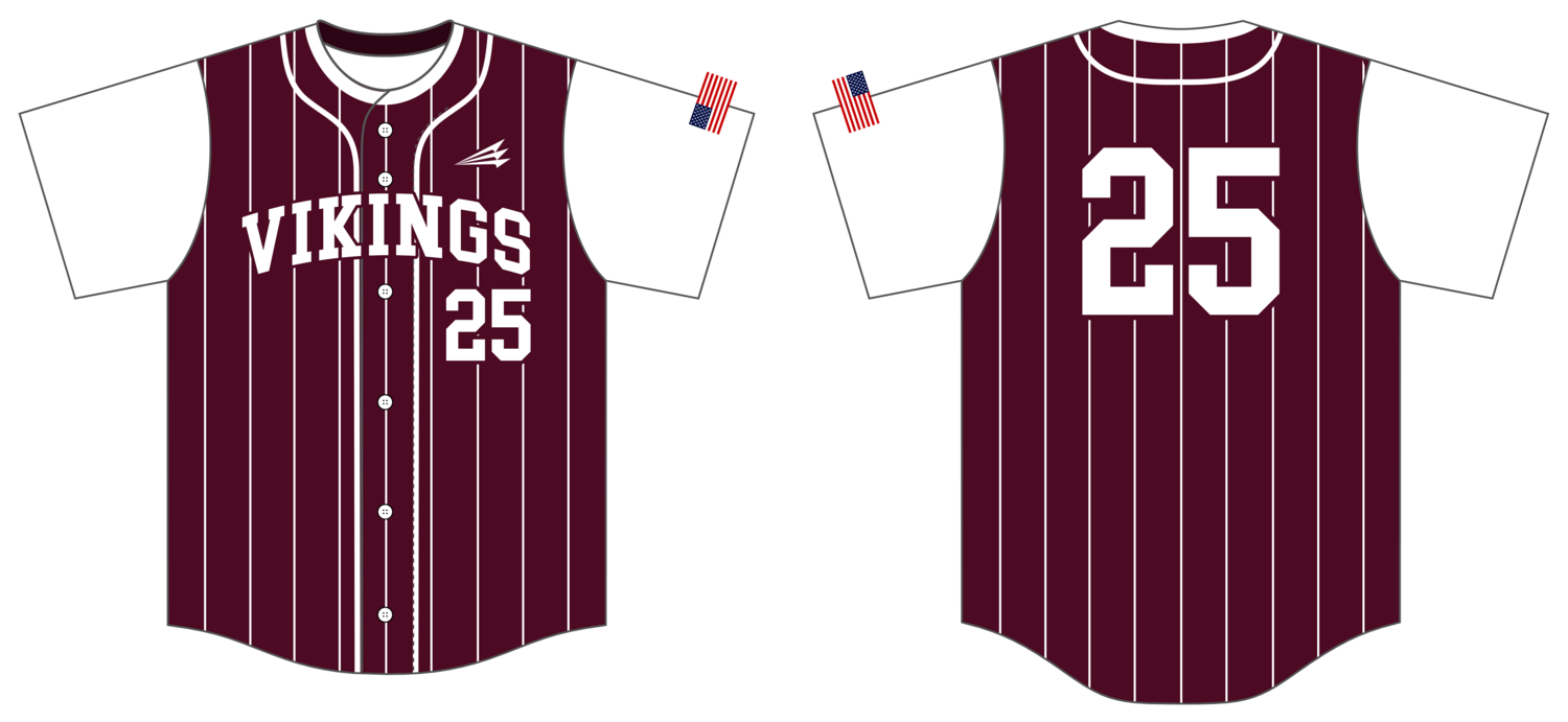 Brunswick Academy Vikings Custom HexaFlex Baseball Jersey #J3B