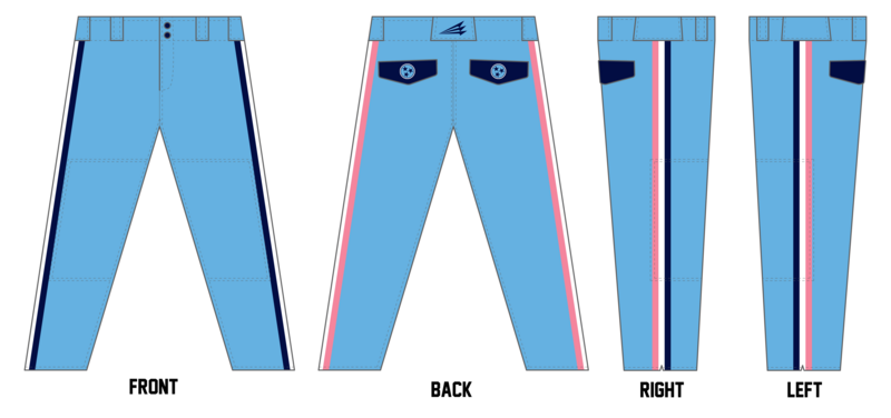 931 Hammers Custom Athletic Cut Baseball Pants #BP21B