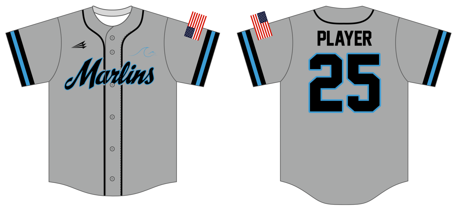 Team Coastal Marlins Custom NanoDri Baseball Jersey #J2