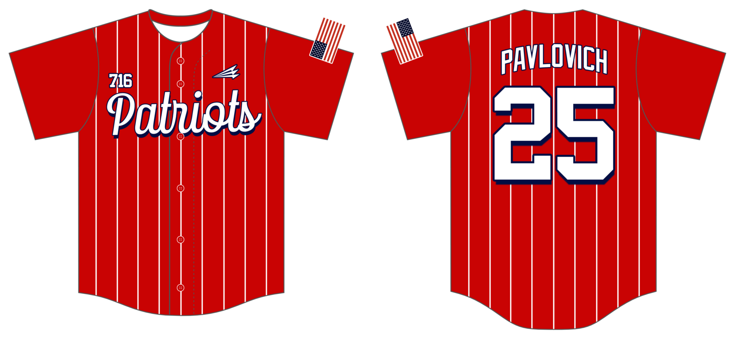 716 Patriots Custom NanoDri Baseball Jersey #J11a