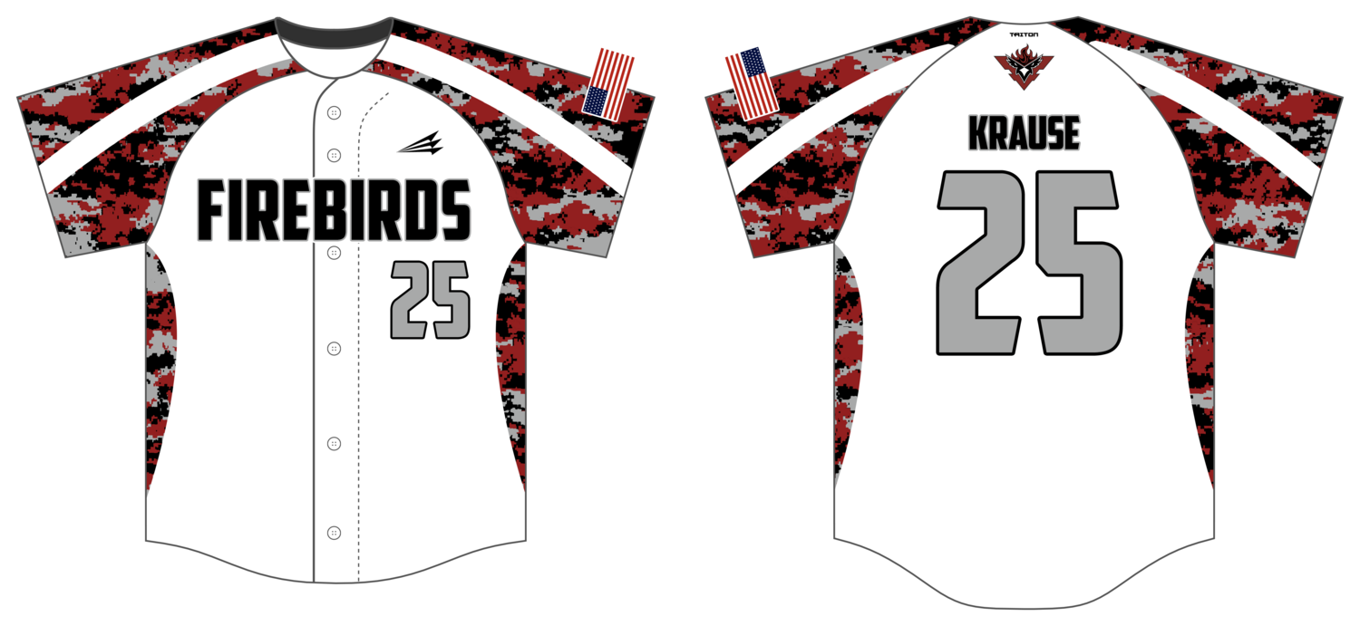 Firebirds (Krause) Custom NanoDri Baseball Jersey #J3f