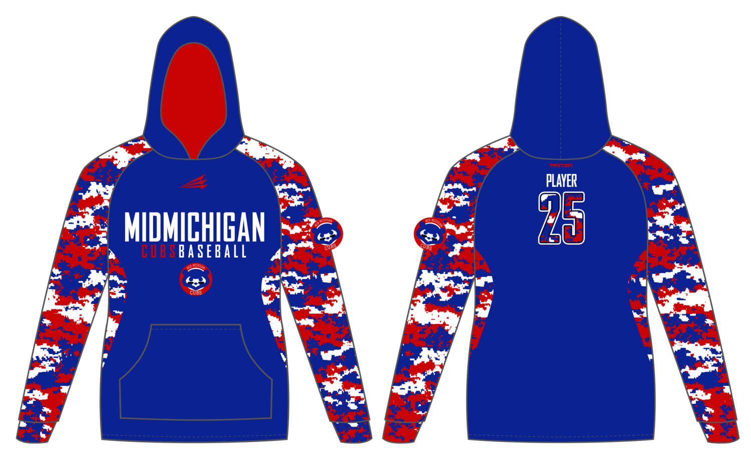 Mid-Michigan Cubs Custom Vulcan Hoodie #VH3B