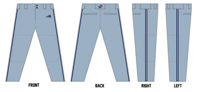 OPA Jays Custom Athletic Cut Baseball Pants #BP7A