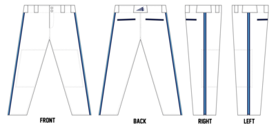 OPA Jays Custom Athletic Cut Baseball Pants #BP3A