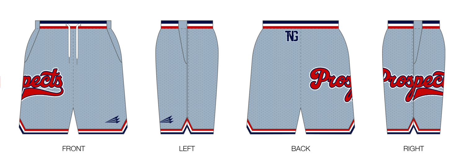 TNG Prospects Custom Retro Mesh Shorts #MS1