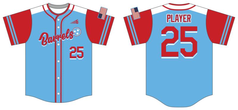 Tennessee Barrels Custom NanoDri Baseball Jersey #J3E