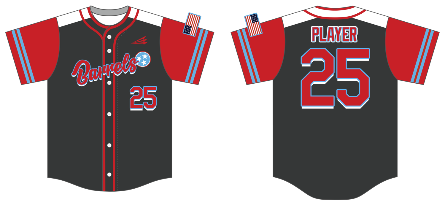 Tennessee Barrels Custom NanoDri Baseball Jersey #J3F