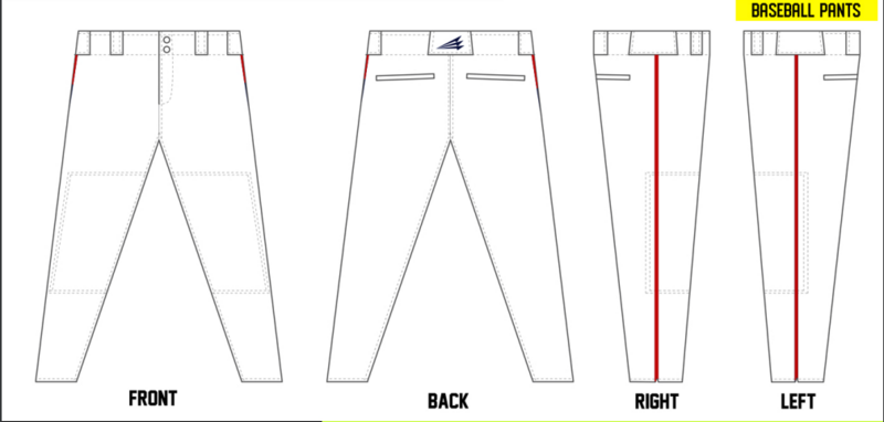 1776ers Custom Athletic Baseball Pant #BP2