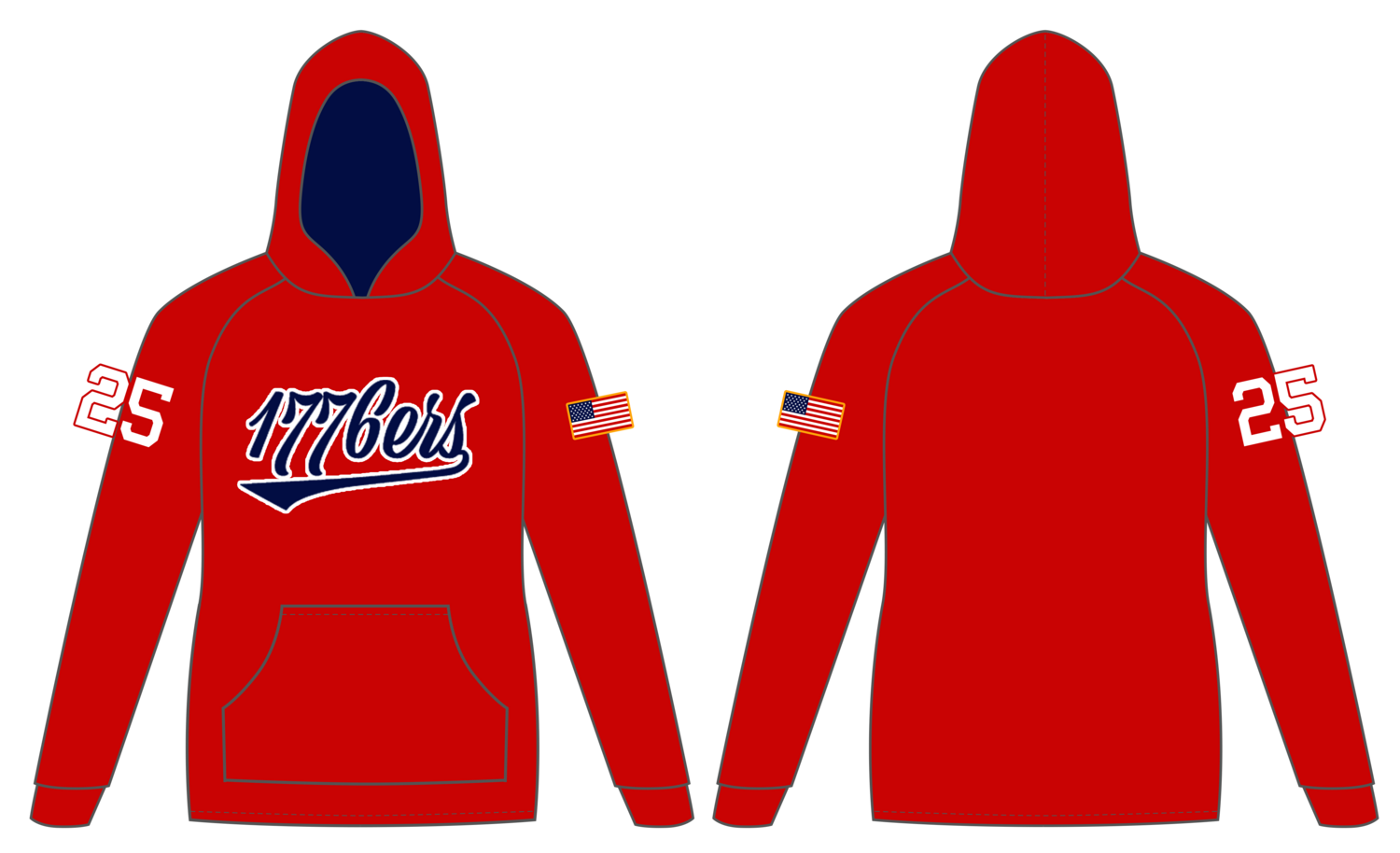 1776ers Custom Vulcan Hoodie #VH1