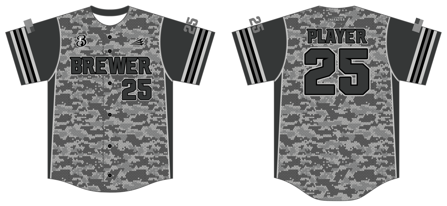 Brewer Baseball Custom HexaFlex Baseball Jersey #J24B
